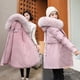 thumbnail image 3 of Parka larga con forro de lana para mujer, Abrigo con capucha, chaqueta delgada con Cuello de piel, ropa de nieve cálida, ropa acolchada, invierno, 2023, 3 of 5