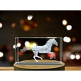 thumbnail image 4 of Akhal-Teke Horse 3D Engraved Crystal Gift | Golden Horse Crystal Statue, 4 of 7
