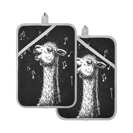 

Vzayy Kitchen Pot Holders Sets Heat Resistants for Cooking Baking An Alpaca Singing