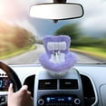 thumbnail image 6 of Doll Car Seat for 17cm Dolls, Doll Car Seat with Air Vent Clip and Desktop Stand, Cute and Functional Car Ornament for Doll Fans, Collectors [Pillow] Purple, 6 of 8