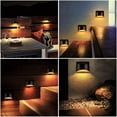 thumbnail image 5 of Paquete de 4 luces solares para exteriores, focos solares, iluminación LED para exteriores, impermeables, inalámbricas, luces de pared para jardín y patio., 5 of 5