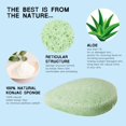 thumbnail image 4 of Herramienta de cuidado de limpieza facial Konjac Flutter Dry Wet Types en forma de gota de agua (verde seco), 4 of 5