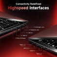 thumbnail image 5 of 17.3" IPS FHD Gaming Laptop 16GB DDR5 RAM 1TB SSD AMD Ryzen 5 6600H (Beat i7-1165G7 Up to 4.5GHz) Radeon 660M GPU with 100W Type-C Backlit Keyboard Fingerprint Gray, 5 of 7