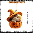 thumbnail image 3 of Hyrbek Halloween Acrylic Hanging Ornament, Animal Pumpkin Decor, Cute Pumpkin Animal Ornament, Fall Autumn Hanging Decoration for Home Window Tree Party, Mini Halloween Decor, #01, 3 of 6