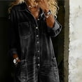 thumbnail image 4 of Chuancc Women's Jumpsuits Elegant Business Casual Button Down V Neck Long Sleeve Strap Straight Long Pants With Pockets Black L, 4 of 7
