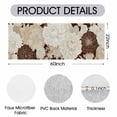 thumbnail image 5 of Washable Kitchen Runner Rug 60" x 22", Non-Slip Soft Low Profile Modern Floral Microfiber Mat for Entryway, Kitchen, Hallway, Laundry, Brown, 5 of 6