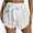 White, variant on Womens Beach Shorts Summer Casual Breathable Shorts Tie Front Trendy Shorts