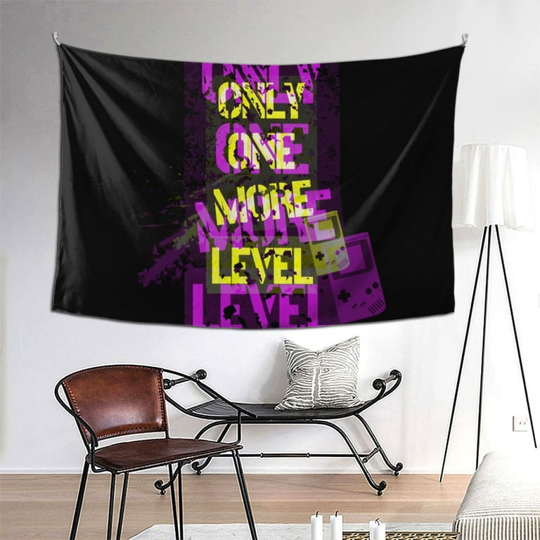 TEQUAN Fuchsia Cool Game Mode Slogan Pattern Large Tapestry, Aesthetic  Tapestries Wall Hanging for Bedroom Living Room College Dorm Decor, 90 x 60  inches 