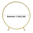 Round Balloon Arch Kit, 7.2 Feet Balloon Hoop Stand, Gold Metal Balloon