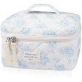 thumbnail image 1 of Bolsa de maquillaje Gosect, tamaño grande, acolchada, para mujer, color azul y rosa, 1 of 6