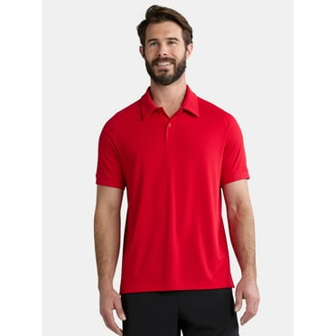 Athletic Works Men's and Big and Tall Men's Active Mesh Polo Shirt, Size XS-5XL