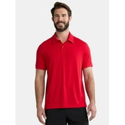 Athletic Works Men's and Big and Tall Men's Active Mesh Polo Shirt, Size XS-5XL