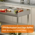 thumbnail image 6 of Garvee Stainless Steel Table 48"x24" with Backsplash for Prep & Work, Work Table with Adjustable Undershelf for Kitchen Restaurant, 6 of 7