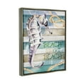 thumbnail image 3 of Stupell Sweet Beach Seahorse Nautical Rope Landscape Painting Gray Floater Framed Art Print Wall Art, 3 of 6