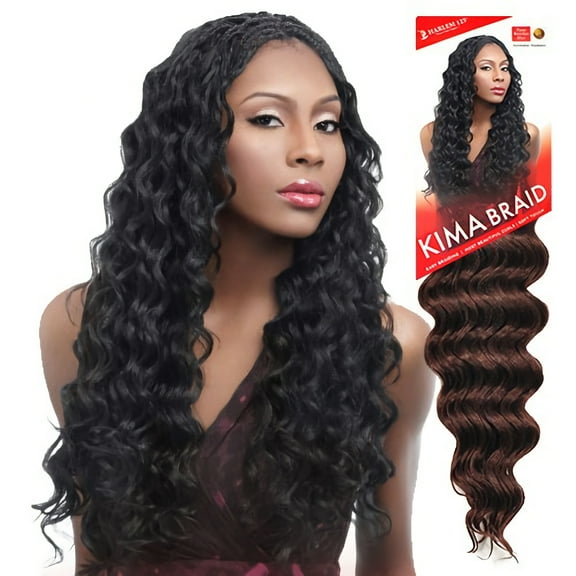 HARLEM125 SYNTHETIC CROCHET HAIR KIMA BRAID - OCEAN WAVE 20" [2 Dark Brown]