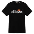 thumbnail image 1 of ellesse Camiseta para hombre - PRADO 2, manga corta, cuello redondo, logotipo estampado, algodón, Color liso Negro XL (X-Large), 1 of 4