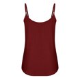 thumbnail image 5 of up to 60% off Gifts Usmixi Womens Tank Tops Going out Casual Loose Flowy Pleated Swing Strap Camisole Shirts Summer Trendy Solid Round Neck Sleeveless Shirts Blouse Wine l, 5 of 6