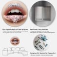 thumbnail image 5 of Designart 'Woman Lips With A Gel On The Lips & Stars' Modern Circle Metal Wall Art 29x29 - Disc of 29, 5 of 5