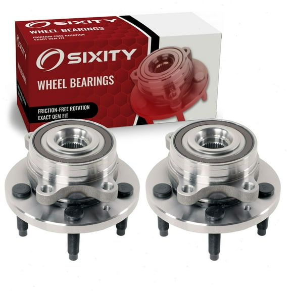 2 pc Sixity Front Wheel Bearing Hub Assembly compatible with Ford Flex 2009-2019