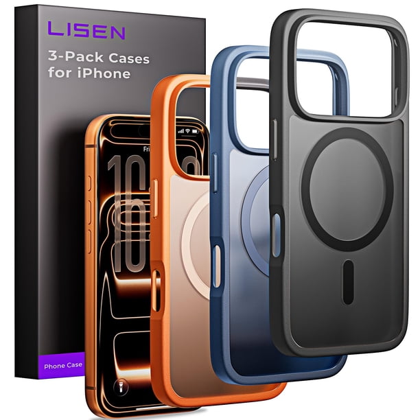 Funda de teléfono LISEN 3 en 1 a prueba de golpes para iPhone 17 Pro Max