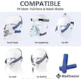 thumbnail image 2 of 8 Pack Cpap Headgear Strap Covers, Universal And Reusable Cpap Strap Covers, Soft-fleece Strap Pads, Reduce Red Marks L, 2 of 5