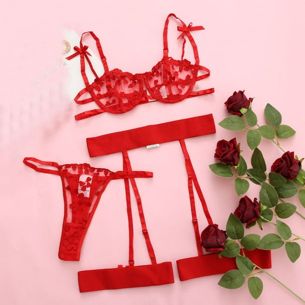 Balls Products Men Fashionable Woman's Sexy Lace Bra Brassieres Steel Ring  Bra Set Ladies Lace Bra Underwear : : Clothing, Shoes 