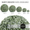 thumbnail image 3 of 3rd Street Inn 7" Artificial Small Baby's Breath Topiary Ball - 8 Pack, 3 of 4