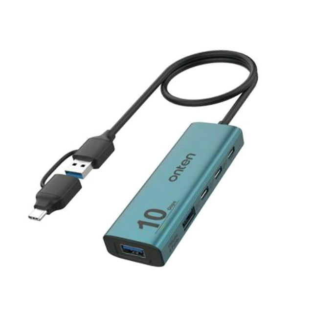 Portable Type C Hub with 3 Type C Ports and 2 USB 3.0 Ports PD60W Charging Expand Device's Connectivity