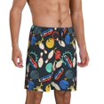 thumbnail image 2 of Gaeub Bowling Ball Print Men's Short Pajama Pants, Sleep Shorts, Household Pants, Casual Pants with Pockets-XX-Large, 2 of 6