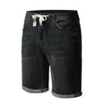 thumbnail image 5 of Men's Casual Denim Shorts Classic Fit Washed Drawstring Distressed Summer Jeans Shorts Summer Denim Shorts, 5 of 7