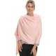 thumbnail image 1 of Bufanda de mezcla de cachemira de lana suave abrigo Pashmina acrílico y chal para mujer-melocotón, 1 of 5