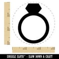 thumbnail image 2 of Diamond Ring Wedding Engagement Solid Self-Inking Rubber Stamp Ink Stamper - Pink Ink - Small 3/4 Inch, 2 of 7