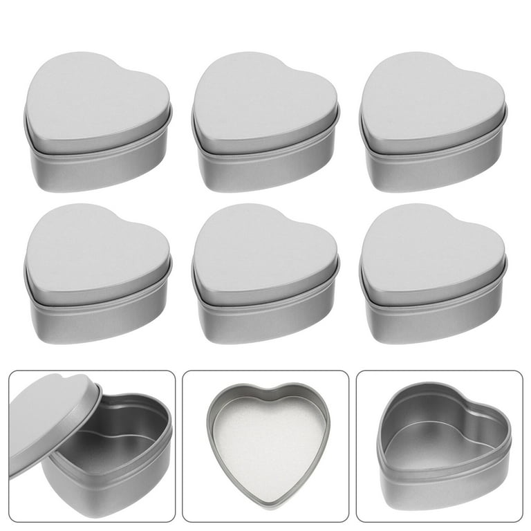 Hearts & Crafts Tin Candle Jars for Making Candles - Candle Tins 8oz - 24 Tin Candle Jars with Lids for Candle Making - White
