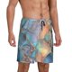 thumbnail image 2 of Balery Pastel Abstract Fluid Art Pantalones cortos de pijama de punto de algodón para hombre con cinturilla y bolsillos-XX-Large, 2 of 6