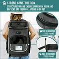 thumbnail image 5 of PetAmi Dog Backpack Carrier, Airline Approved Cat Backpacks For Carrying Small Large Cats, Pet Carrier Back Pack, Ventilated Soft Sided for Travel, Hiking, Camping, Max 18 lbs, Charcoal, 5 of 7