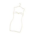 thumbnail image 4 of Bikini tragador de baño de trajes de baño de trajes de almacenamiento organizador de vestuario de lencería percha de bikini para boutiques waper Oro, 4 of 8