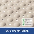 thumbnail image 3 of Beige Geometric Shower Curtain Set With Toilet Lid Cover And Non-slip Rugs For Bathroom  Black Grey White Checkered 4 Modern Abstract 12 Hooks, 3 of 6