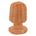 thumbnail image 1 of Milisten Handmade Wicker Mannequin Head Wigs Display Rack Hat Storage Stand Rustic Rattan Cap Holder Mannequin Base for Home Hair Salon, 1 of 5