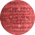 thumbnail image 1 of Ahgly Company Indoor Round Oriental Red Industrial Area Rugs, 5' Round, 1 of 4