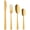 Gold, variant on BuyGo Silverware Set Flatware Set Stainless Steel Dinnerware Set 4-Piece Cutlery Set, Service for 1, Silver