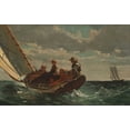 thumbnail image 2 of Homer, Winslow 14x10 Black Ornate Wood Framed with Double Matting Museum Art Print Titled - Breezing Up, 2 of 4