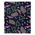 thumbnail image 4 of National Lampoons Neon Christmas Lights Warner Bros Kids Silk Touch Throw Blanket, 50 x 60 inches Black, 4 of 5