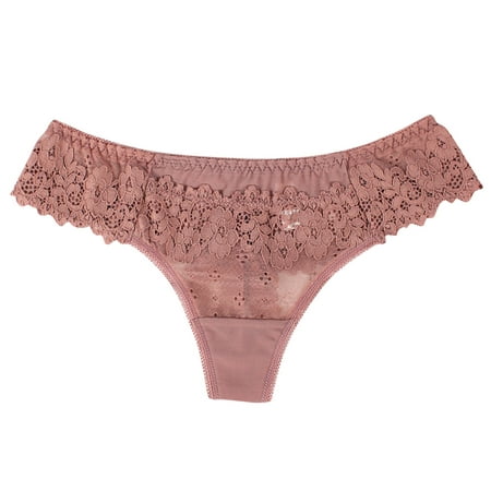 

Lingerie For Women Lace Low Thong Comfortable Cotton Waist Crotch Seamless Underwear For Women