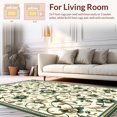 thumbnail image 2 of Flatwoven High Traffic Area Rug, Ornate Weave Verdant Garden Flourish, Non Slip, Stain Resistant, Washable Area Rugs for Living Room, Bedroom(Ivory, 4X6), 2 of 8