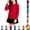 Red, variant on YOUYEDIAN Girls Oversized Sweatshirts Boys Casual Long Sleeve Crewneck Fleece Pullover Tops