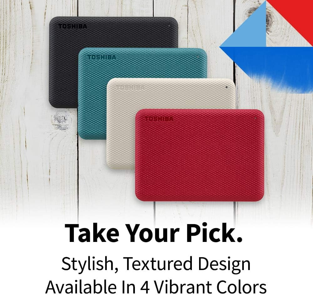 Canvio Advance Plus Portable External Hard Drive 2 TB - White