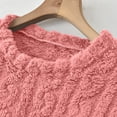 thumbnail image 5 of lcziwo Womens Plush Pajama Set Winter Warm Fleece Lounge Sleepwear Soft Fluffy Pjs 2 Piece Loungewear Fuzzy Ribbed OutfitsPink,Free Size, 5 of 10