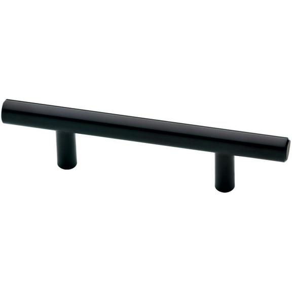 Liberty 3 in. (76 mm) Flat Black Bar Drawer Pull (6-Pack)