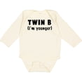 thumbnail image 3 of Inktastic Twin B (i'm Younger) Boys or Girls Long Sleeve Baby Bodysuit, 3 of 5