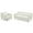 White, variant on Costway 2 PCS Living Room Set Fabric Sofa & Accent Chair with Adjustable Headrest White